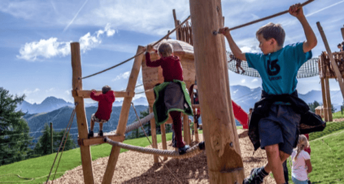 Abenteuerspielplatz Sommerurlaub Familie Urlaub Flachau Hotel Österreich Harmls