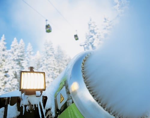 Schneekanone Winter Schnee Schneegarantie